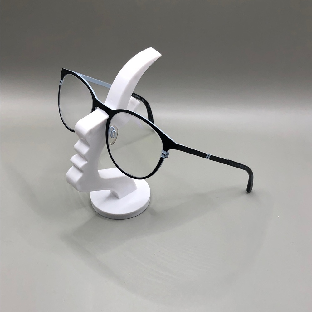 Skaga SK2809 ELSA Glasses FRAME Round Titanium Fill Rim 50-20-135 Black Blue